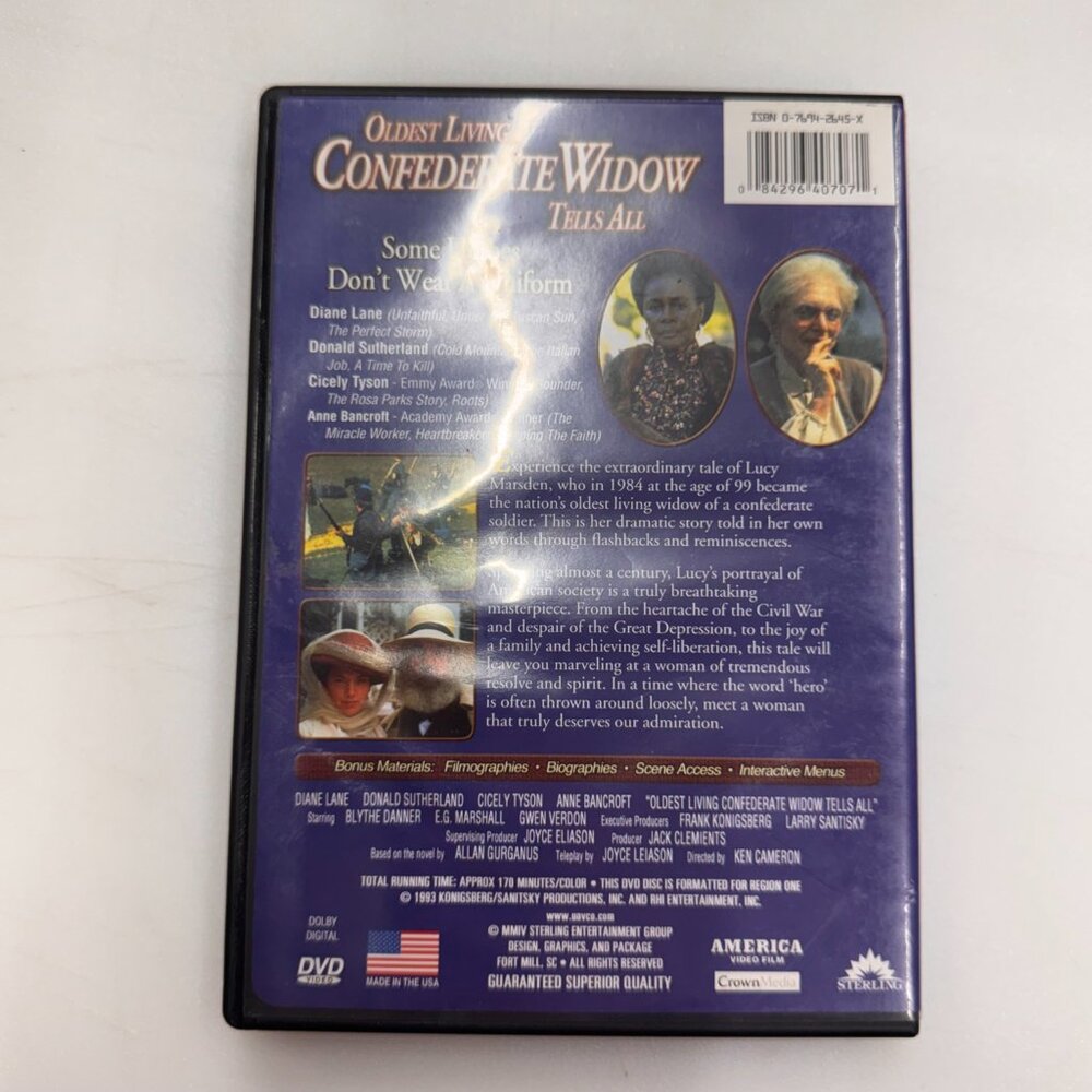 Oldest Living Confederate Widow Tells All [DVD] Disc Tested, Working - Picture 2 of 3